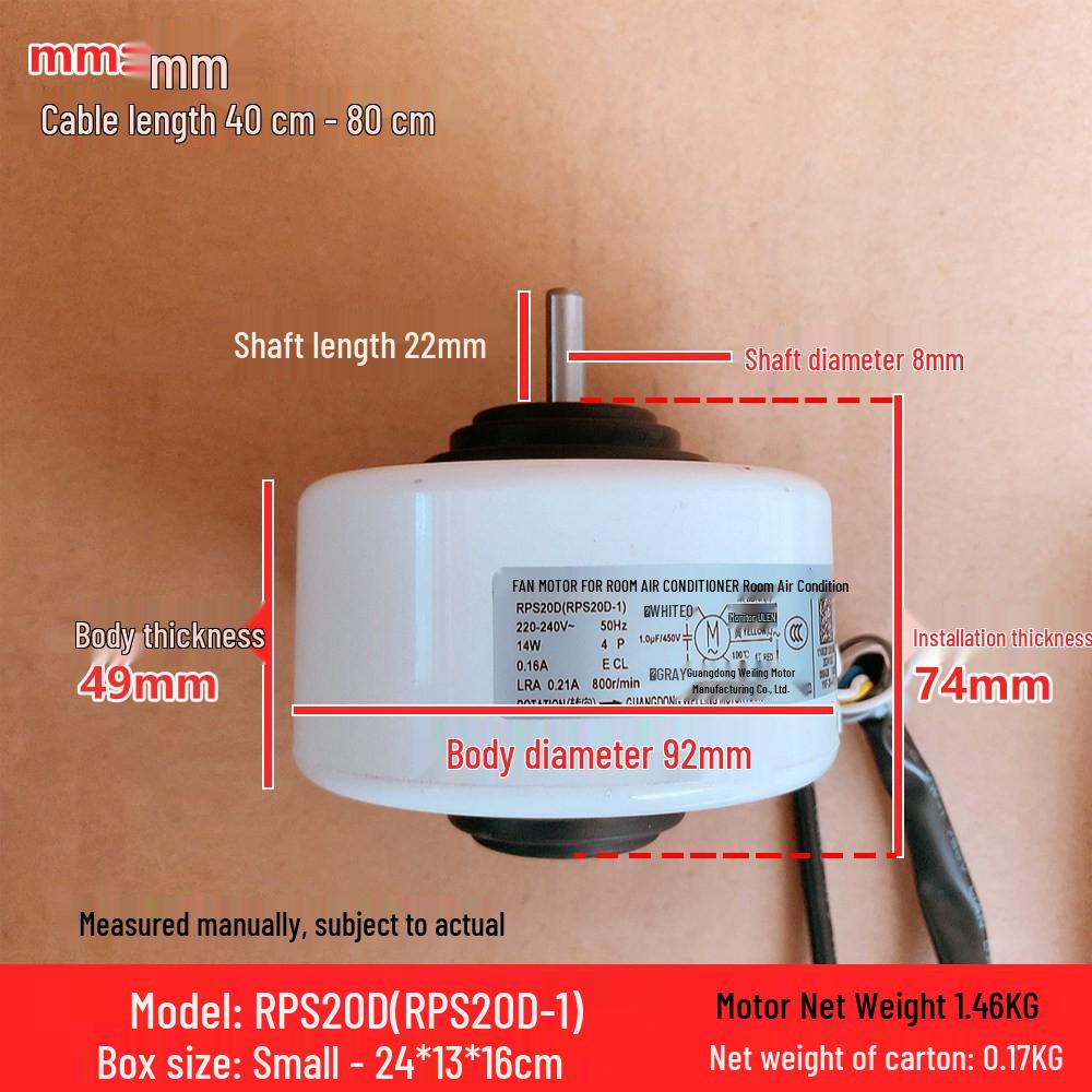 RPS20D Motor for Midea Ducted Air Conditioner: 3-Speed Adjustable Fan, 13W
RPS20D Motor for Midea Ducted Air Conditioner: 3-Speed Adjustable Fan, 13W
