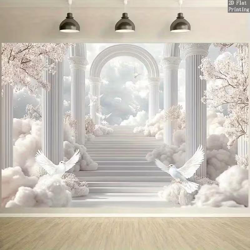 2D White Roman Arch Backdrop with Doves for Religious Events and Photoshoots 47.2x31.5inch/120*80cm
2D White Roman Arch Backdrop with Doves for Religious Events and Photoshoots 47.2x31.5inch/120*80cm