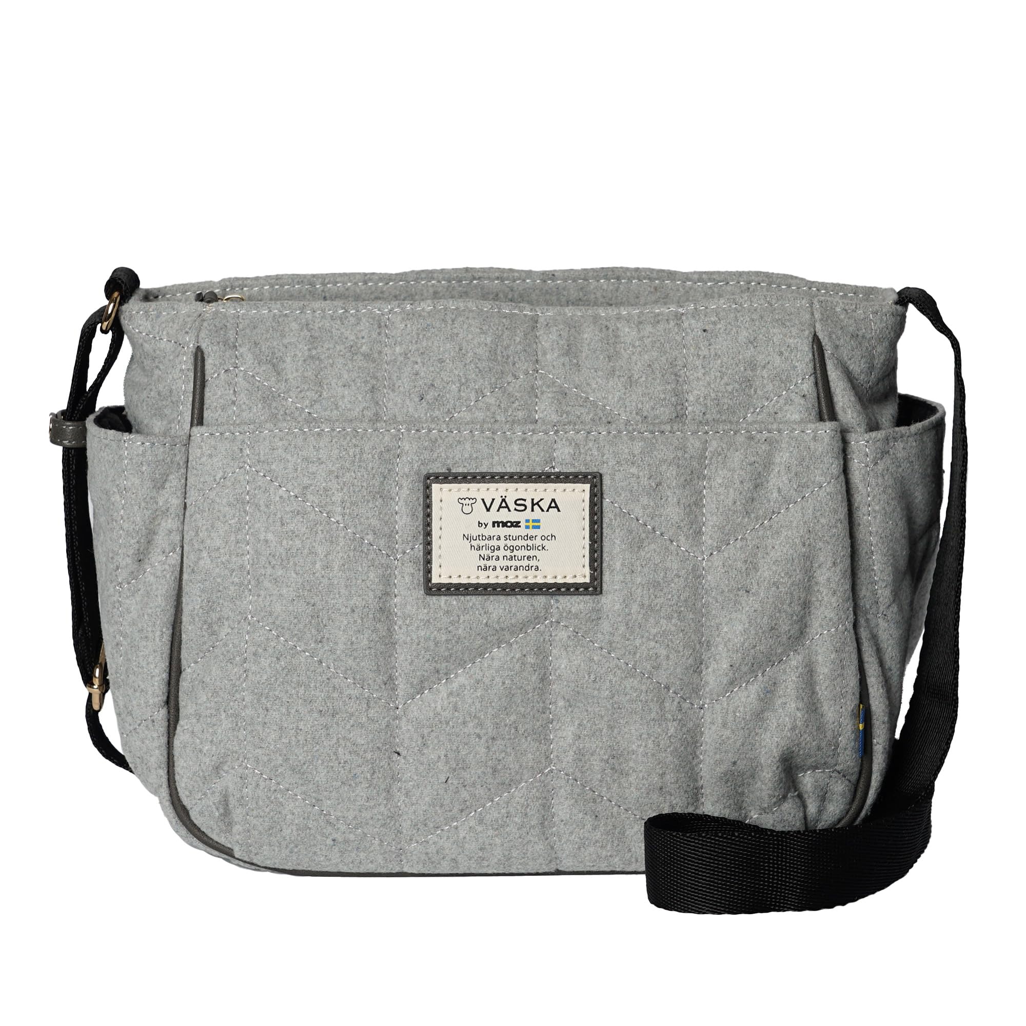 VASKA by moz Women s Tweed Quilted Shoulder Bag, ShoulderCrossbody Style, Horizontal, FallWinter, Moose Print, Nordic Design, VSB6-317, Gray
VASKA by moz Women s Tweed Quilted Shoulder Bag, ShoulderCrossbody Style, Horizontal, FallWinter, Moose Print, Nordic Design, VSB6-317, Gray