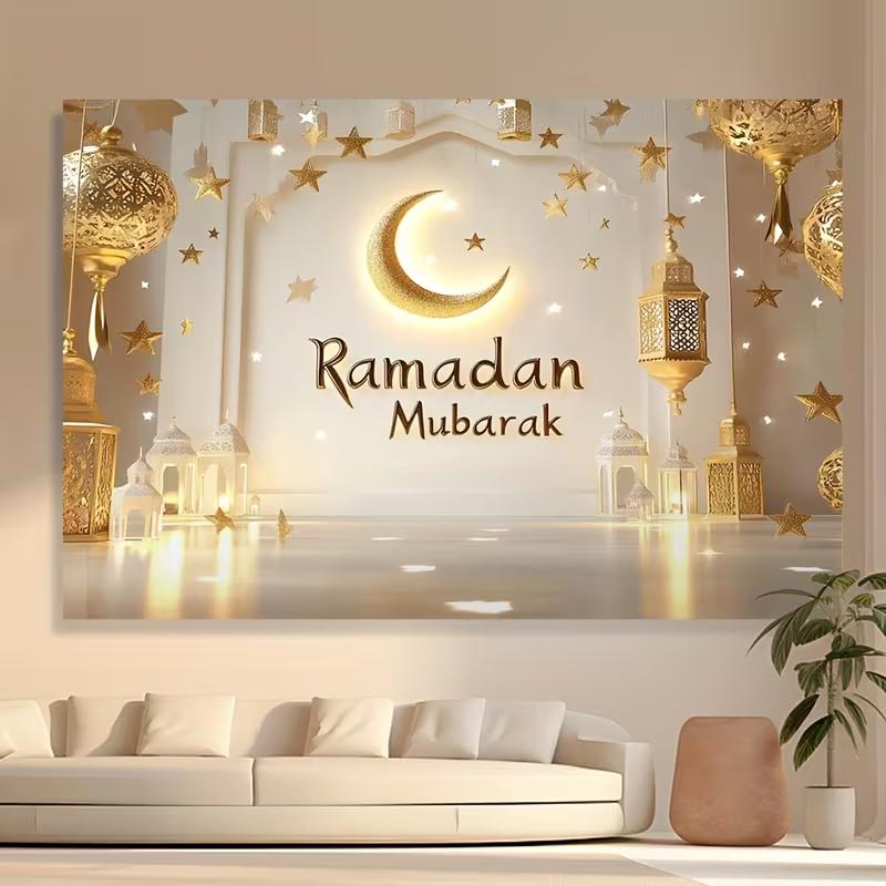 2D Glowing Ramadan Moon & Star Backdrop Wall Hanging Festival Background Cloth 47.2x31.5inch/120*80cm
2D Glowing Ramadan Moon & Star Backdrop Wall Hanging Festival Background Cloth 47.2x31.5inch/120*80cm