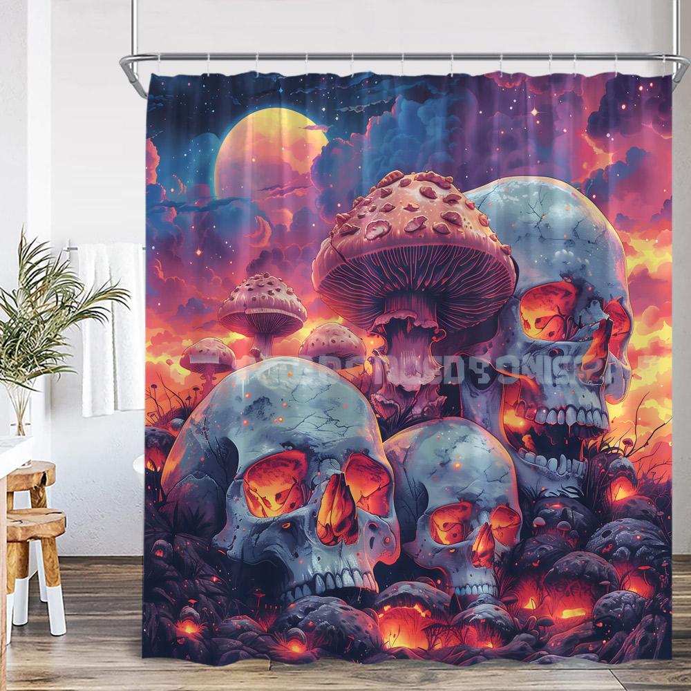 Skull Halloween Shower Curtain Happy Halloween Funny Skeleton Rose Floral Bathroom Decor Polyester Fabric Bath Curtain With Hook W60H190(CM)-1 Pcs
Skull Halloween Shower Curtain Happy Halloween Funny Skeleton Rose Floral Bathroom Decor Polyester Fabric Bath Curtain With Hook W60H190(CM)-1 Pcs