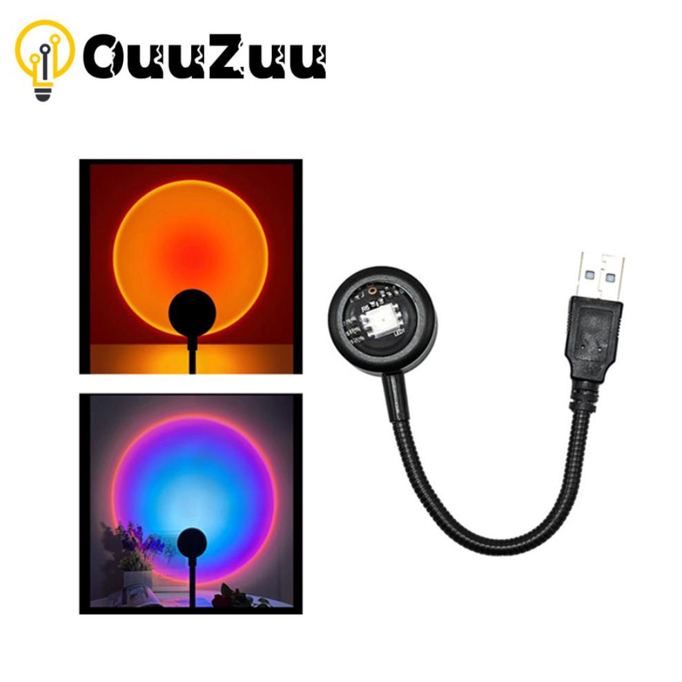 OuuZuu USB Sunset Lamp LED Rainbow Neon Night Light Projector Photography Wall Atmosphere Lighting For Bedroom
OuuZuu USB Sunset Lamp LED Rainbow Neon Night Light Projector Photography Wall Atmosphere Lighting For Bedroom