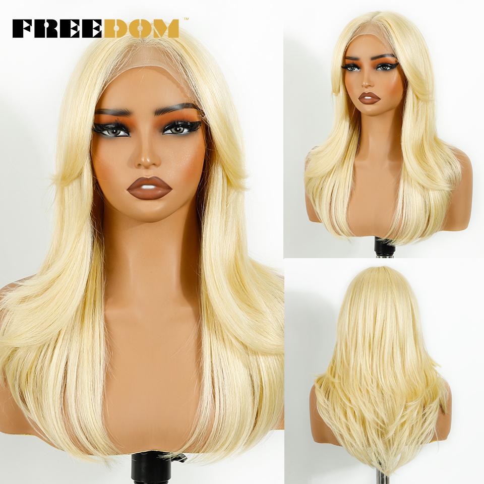 FREEDOM Synthetic Lace Front Wigs For Women 20 Inch Straight Ombre Blonde Brown Layered Lace Wig With Bangs Cosplay Lace Wigs (as the picture,20inches)
FREEDOM Synthetic Lace Front Wigs For Women 20 Inch Straight Ombre Blonde Brown Layered Lace Wig With Bangs Cosplay Lace Wigs (as the picture,20inches)
