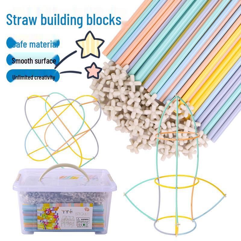 Kids Educational Soft Straw Building Blocks - Magic Interlocking DIY Construction Toys standard
Kids Educational Soft Straw Building Blocks - Magic Interlocking DIY Construction Toys standard