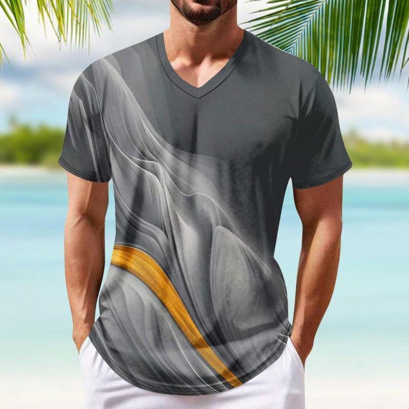 V-neck Colorful Stripes Graphic 3D Printed Casual Sports Short Sleeved Men s T-shirts - Medium Stretch Polyester Fabric Summer Relaxed Fit Clothing 5XL
V-neck Colorful Stripes Graphic 3D Printed Casual Sports Short Sleeved Men s T-shirts - Medium Stretch Polyester Fabric Summer Relaxed Fit Clothing 5XL