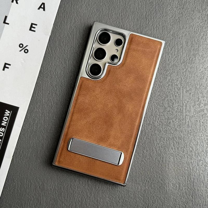 Plating Kickstand Bracket Leather Case For Samsung S25 Ultra S24 Plus S23 FE Galaxy S22 Ultra Business Mobile Phone Hard Cover for Samsung S23 коричневый
Plating Kickstand Bracket Leather Case For Samsung S25 Ultra S24 Plus S23 FE Galaxy S22 Ultra Business Mobile Phone Hard Cover for Samsung S23 коричневый