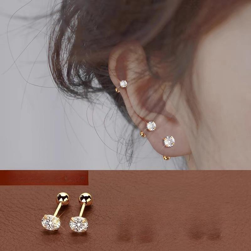 Classic Simple 3mm 4mm 5mm Little Zircon Stud Earrings for Women Luxury Silver Color Stainless Steel Piercing Earring Jewelry
Classic Simple 3mm 4mm 5mm Little Zircon Stud Earrings for Women Luxury Silver Color Stainless Steel Piercing Earring Jewelry
