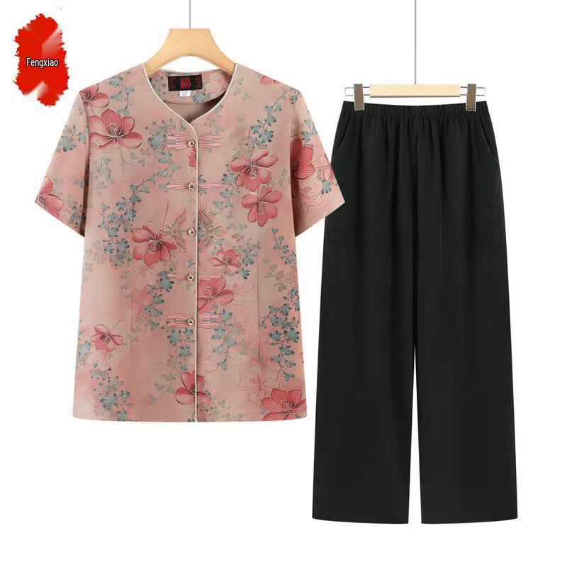 Elegant Women s Floral Short-Sleeve Two-Piece Set 2XL
Elegant Women s Floral Short-Sleeve Two-Piece Set 2XL