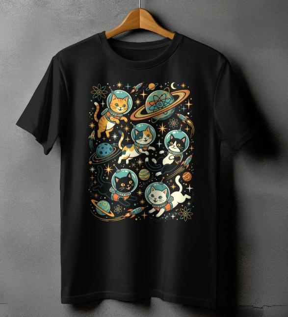 Funny Space Cats Astronaut T Shirt Retro Cat Galaxy Design Versatile Shortsleeved Tee Kawaii Casual Top for WomenGirls Unisex 4XL
Funny Space Cats Astronaut T Shirt Retro Cat Galaxy Design Versatile Shortsleeved Tee Kawaii Casual Top for WomenGirls Unisex 4XL