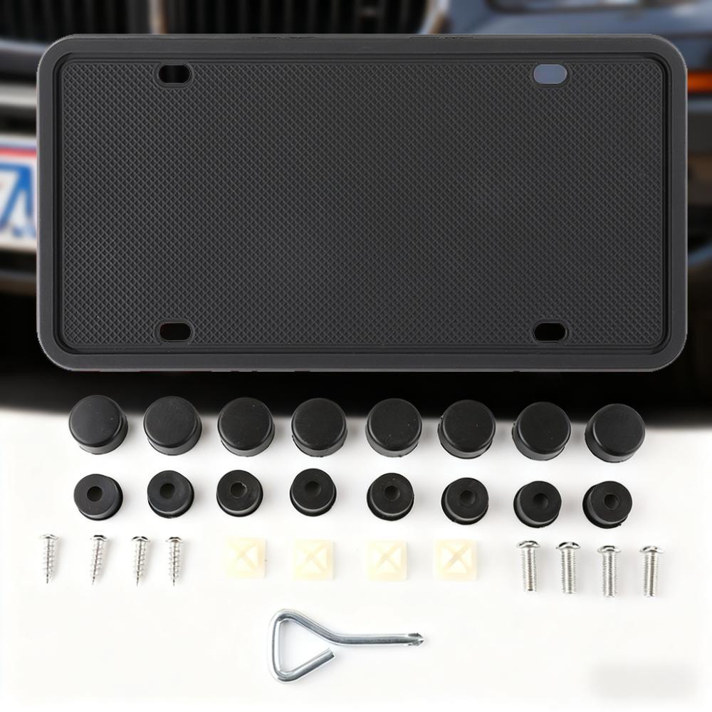 Силіконовий тримач номерного знака, стандартна рамка для номерного знака США, водонепроникний тримач номерного знака США/Канади, захист номерного знака чорний
Силіконовий тримач номерного знака, стандартна рамка для номерного знака США, водонепроникний тримач номерного знака США/Канади, захист номерного знака чорний