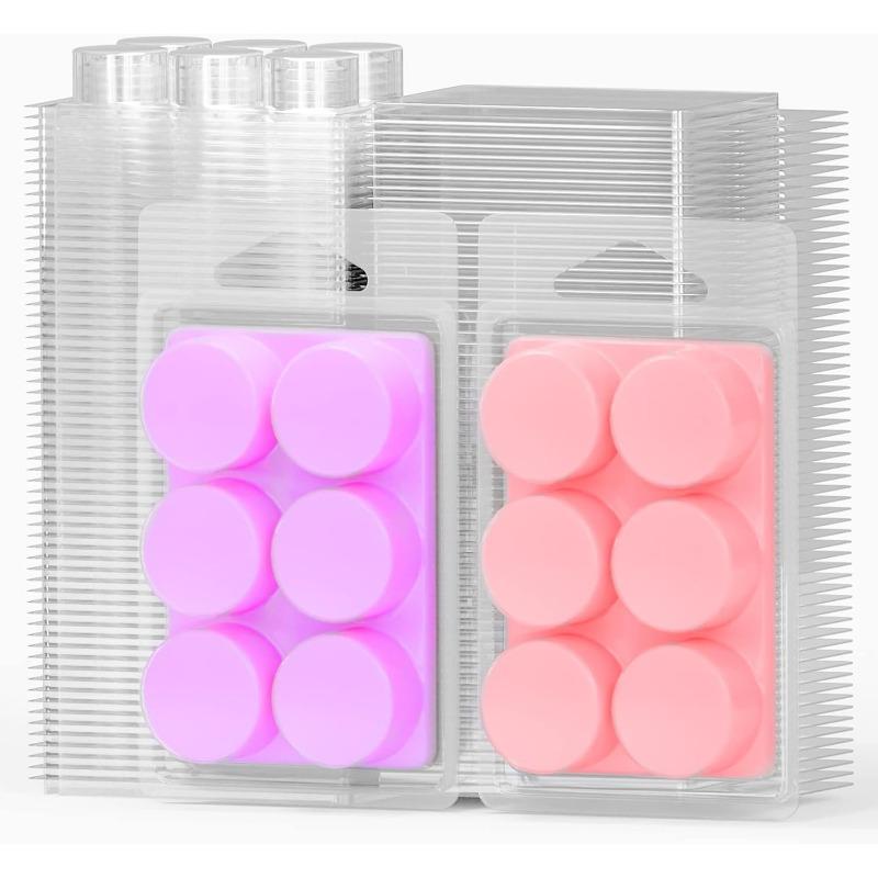 50pcs Wax Melt Molds with 6 Circle Cavity Clear Plastic Wax Melt Clamshell Wickless Wax Melt Candles Essential Oil Packaging Box
50pcs Wax Melt Molds with 6 Circle Cavity Clear Plastic Wax Melt Clamshell Wickless Wax Melt Candles Essential Oil Packaging Box