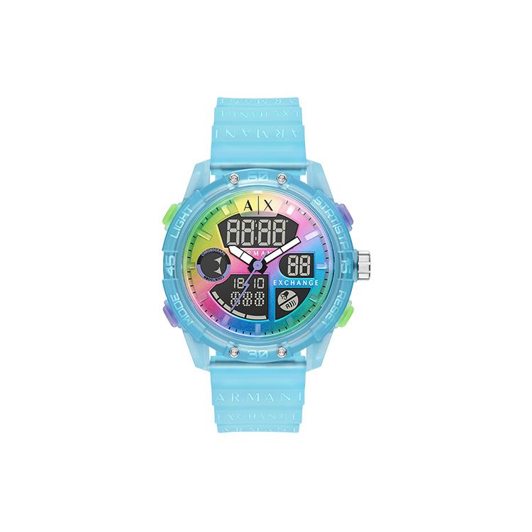 ARMANI EXCHANGEAE Wrist Watch Electronic Movement Silicone Strap Multicolor Watch Dial Men s Watches AX2964 Sky Blue Strap
ARMANI EXCHANGEAE Wrist Watch Electronic Movement Silicone Strap Multicolor Watch Dial Men s Watches AX2964 Sky Blue Strap