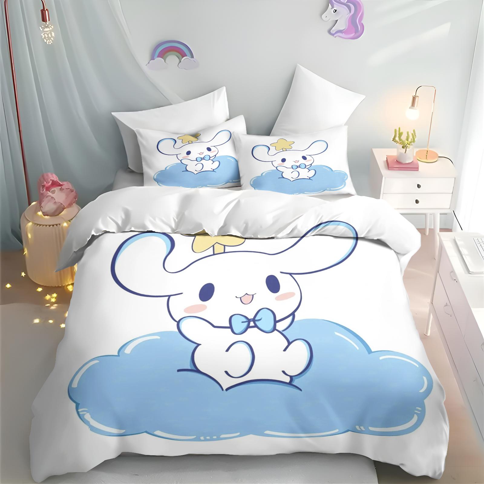 Cinnamoroll Hello Kitty Cartoon Duvet Cover Sanrio Anime Luxury Bedding Set Children Grade A Printed Queen Size Home Modern AU Single(140*210cm)3pcs
Cinnamoroll Hello Kitty Cartoon Duvet Cover Sanrio Anime Luxury Bedding Set Children Grade A Printed Queen Size Home Modern AU Single(140*210cm)3pcs