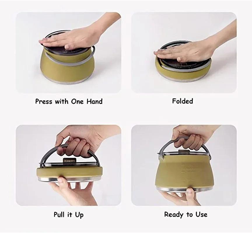 1L New Outdoor Portable Water Kettle Silicone Foldable Tea Pot Coffee Pot Anti Scald Handle Water Kettle Camping Equipment
1L New Outdoor Portable Water Kettle Silicone Foldable Tea Pot Coffee Pot Anti Scald Handle Water Kettle Camping Equipment