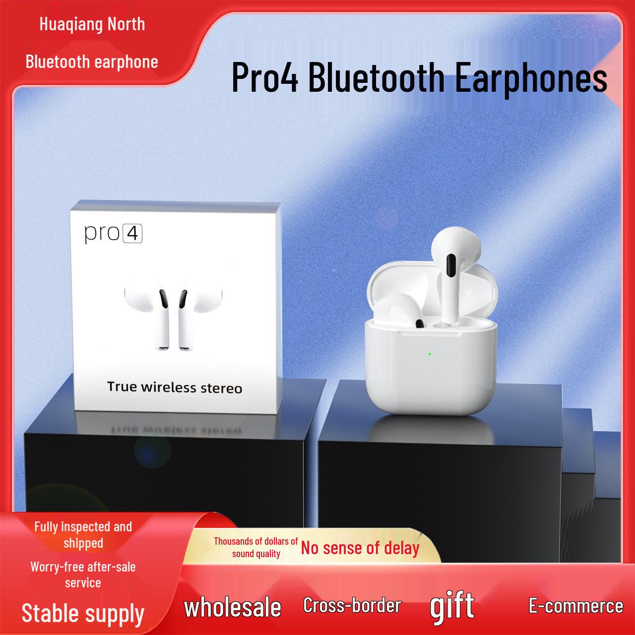 Huaqiangbei Pro4 True Wireless Bluetooth In-Ear Headphones: High Sound Quality, No Delay
Huaqiangbei Pro4 True Wireless Bluetooth In-Ear Headphones: High Sound Quality, No Delay