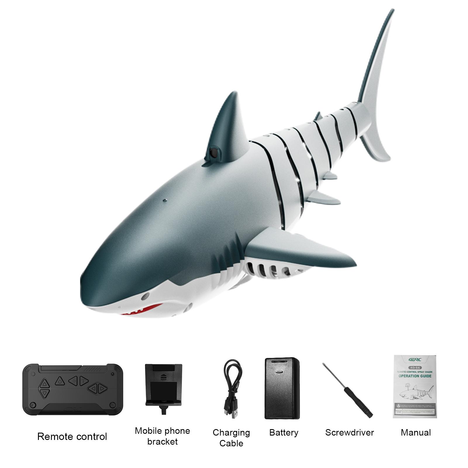 2.4G Remote Control Shark Toy, High Simulation Shark with Camera, LED Lights and Spray Water синій
2.4G Remote Control Shark Toy, High Simulation Shark with Camera, LED Lights and Spray Water синій