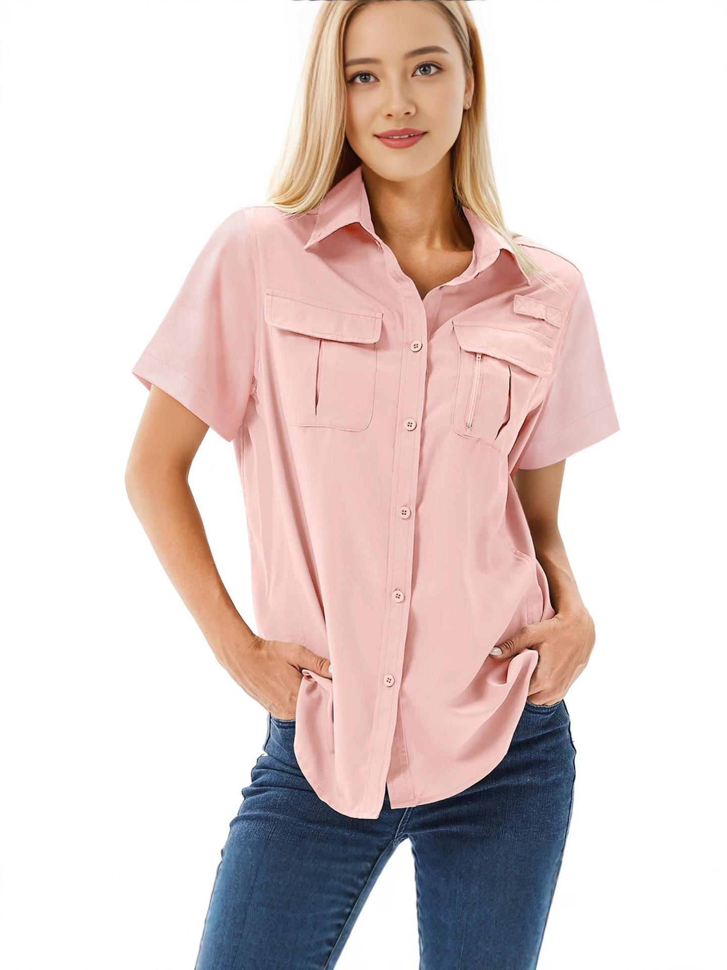 2025 Women s European & American Style Short-Sleeved Lapel Shirt - Solid Color, Casual Quick-Drying Top with Pockets and Sun Protection. Small
2025 Women s European & American Style Short-Sleeved Lapel Shirt - Solid Color, Casual Quick-Drying Top with Pockets and Sun Protection. Small