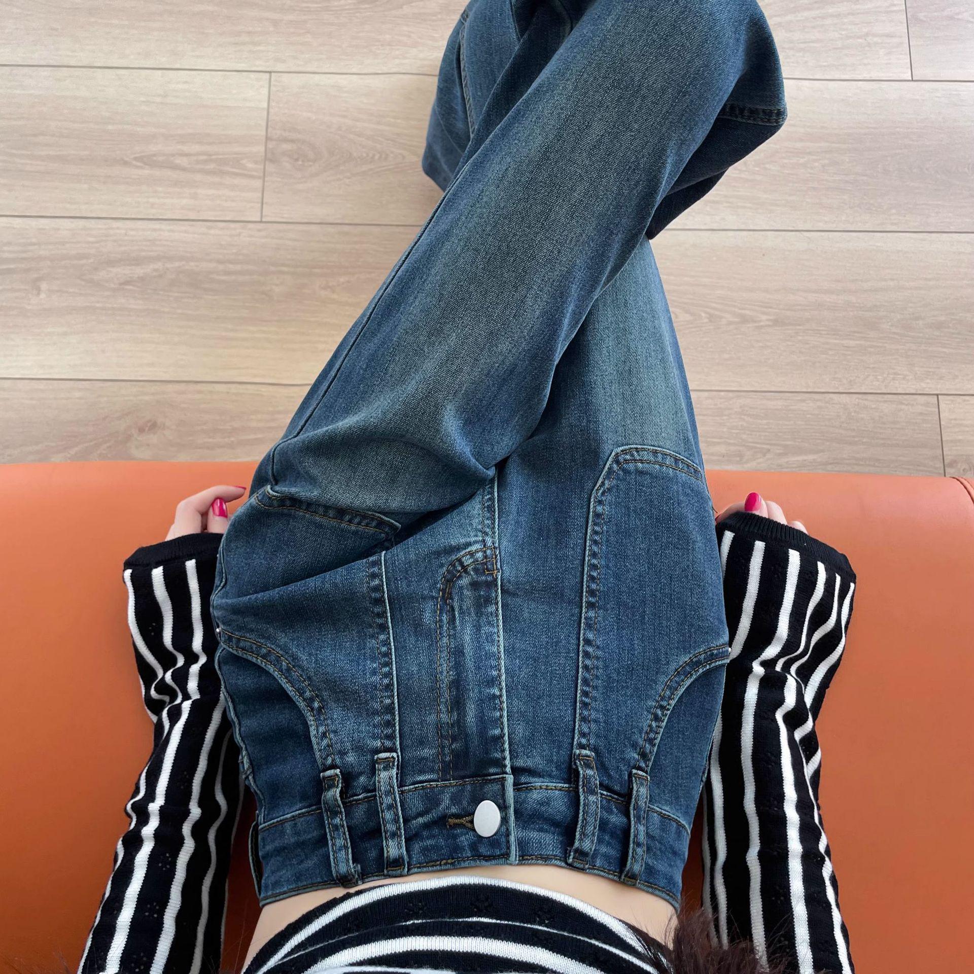 Женские винтажные джинсы с высокой посадкой, вываренного голубого цвета - свободного прямого облегающего кроя, широкие от бедра, длиной в пол для весны и осени L
Женские винтажные джинсы с высокой посадкой, вываренного голубого цвета - свободного прямого облегающего кроя, широкие от бедра, длиной в пол для весны и осени L