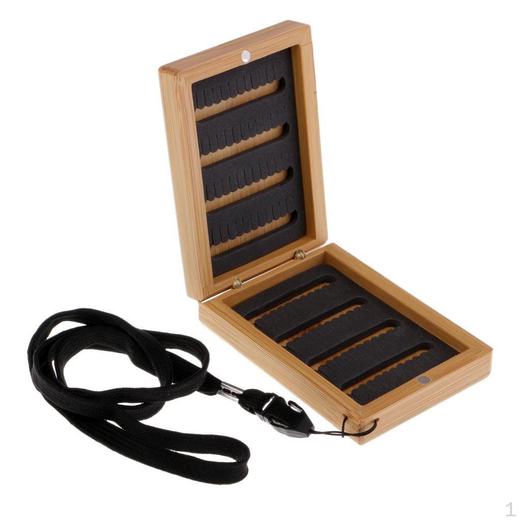 Portable Wooden Bamboo Fly Fishing Box with Lanyard - Holds 96
Portable Wooden Bamboo Fly Fishing Box with Lanyard - Holds 96
