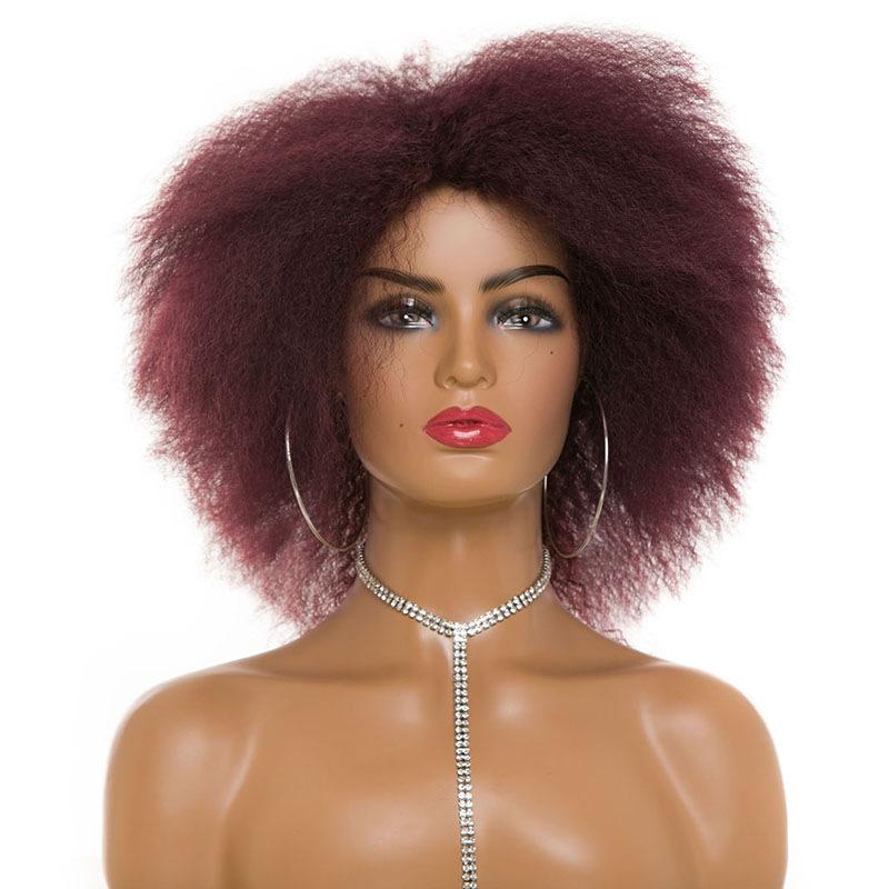 Men and Women Voluminous Short Curly Wig Afro Style Wig Unisex Fluffy Curly Synthetic Wig вина червоного кольору
Men and Women Voluminous Short Curly Wig Afro Style Wig Unisex Fluffy Curly Synthetic Wig вина червоного кольору