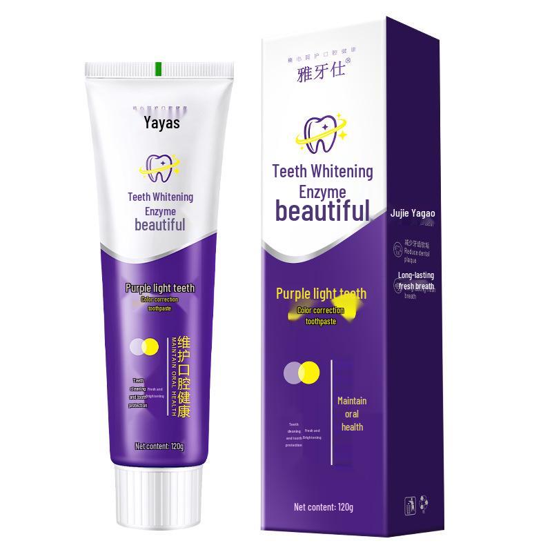 Purple Light Enzyme Toothpaste, 120g: Whitens Teeth, Cleans Mouth, Freshens Breath, Refreshing Flavor
Purple Light Enzyme Toothpaste, 120g: Whitens Teeth, Cleans Mouth, Freshens Breath, Refreshing Flavor