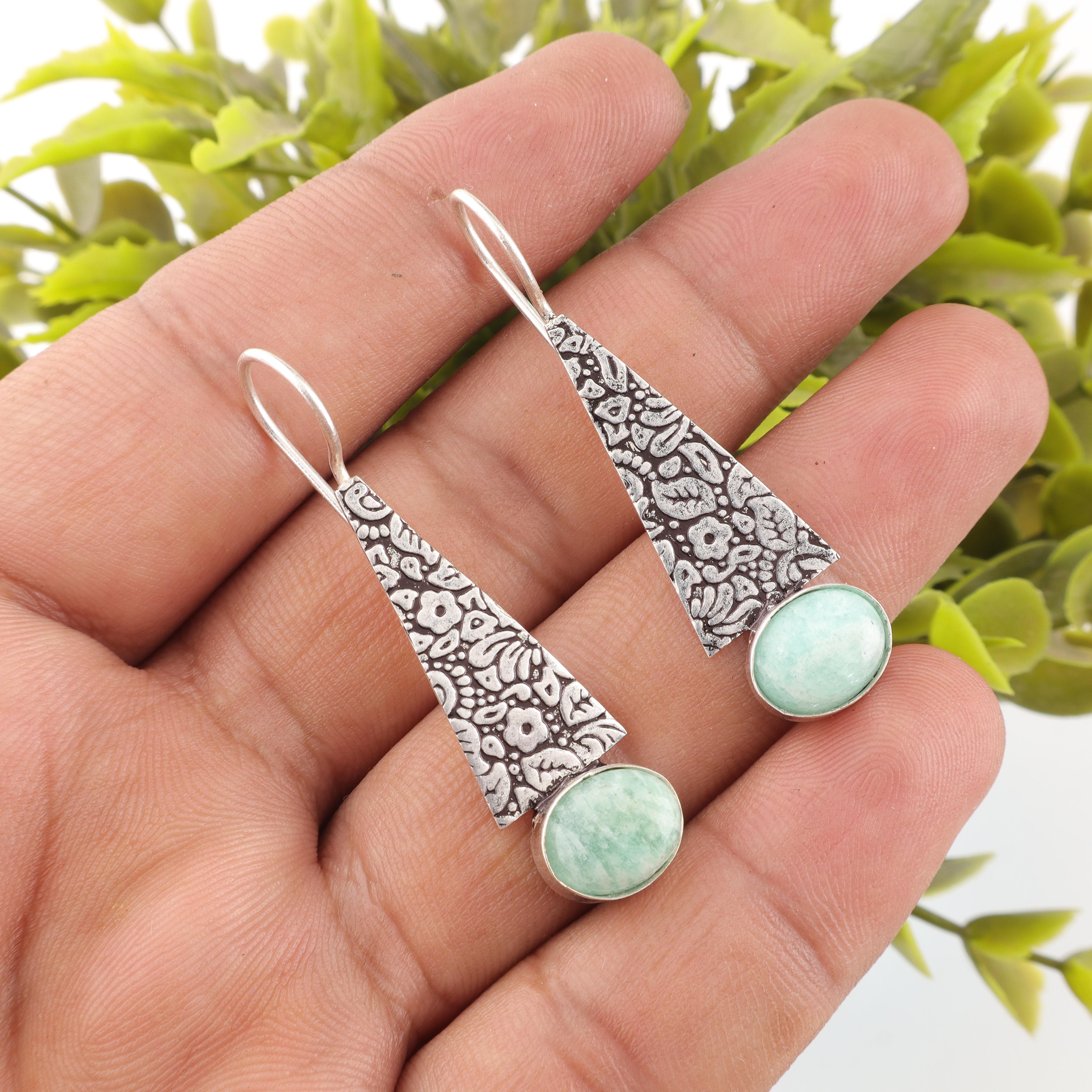 Amazonite Jewelry, 925 Solid Sterling Silver Earrings, Handmade Beautiful Earrings, Balancing Gemstone Jewelry For Birthday Gift 1.9 Inches зелёный
Amazonite Jewelry, 925 Solid Sterling Silver Earrings, Handmade Beautiful Earrings, Balancing Gemstone Jewelry For Birthday Gift 1.9 Inches зелёный