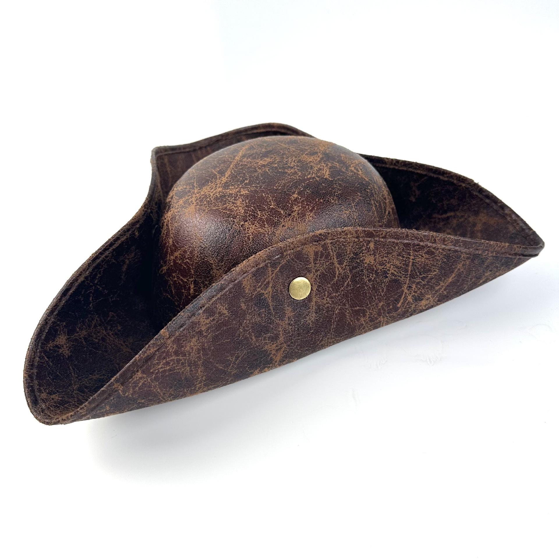 American Halloween Pirate Of The Caribbean Hat Coplay Masquerade Props Pirate Hat Wind Triangle Hat 56-58cm темно-коричневого кольору
American Halloween Pirate Of The Caribbean Hat Coplay Masquerade Props Pirate Hat Wind Triangle Hat 56-58cm темно-коричневого кольору