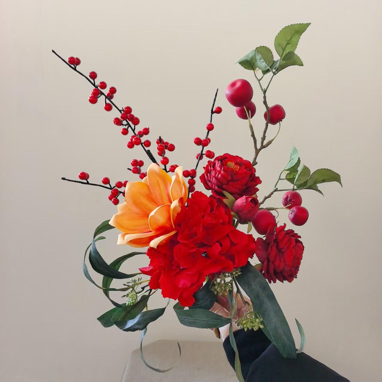 New Year Wedding Festival Silk Flower Bouquet for Home and Event Decoration
New Year Wedding Festival Silk Flower Bouquet for Home and Event Decoration