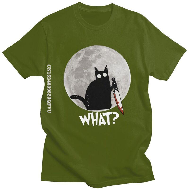 What Cat Full Moon Tshirt Men T Shirt Trendy Funny Halloween Black Murderous Cat With Knife TShirts Cotton Tee Free Shipping 4XL
What Cat Full Moon Tshirt Men T Shirt Trendy Funny Halloween Black Murderous Cat With Knife TShirts Cotton Tee Free Shipping 4XL