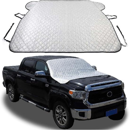 Windshield Cover Compatible with Toyota Tundra 2007-2021, for Ice and Snow, Ice, UV & Frost Wiper Mirror Protector Windproof Sunshade Cover Style A
Windshield Cover Compatible with Toyota Tundra 2007-2021, for Ice and Snow, Ice, UV & Frost Wiper Mirror Protector Windproof Sunshade Cover Style A