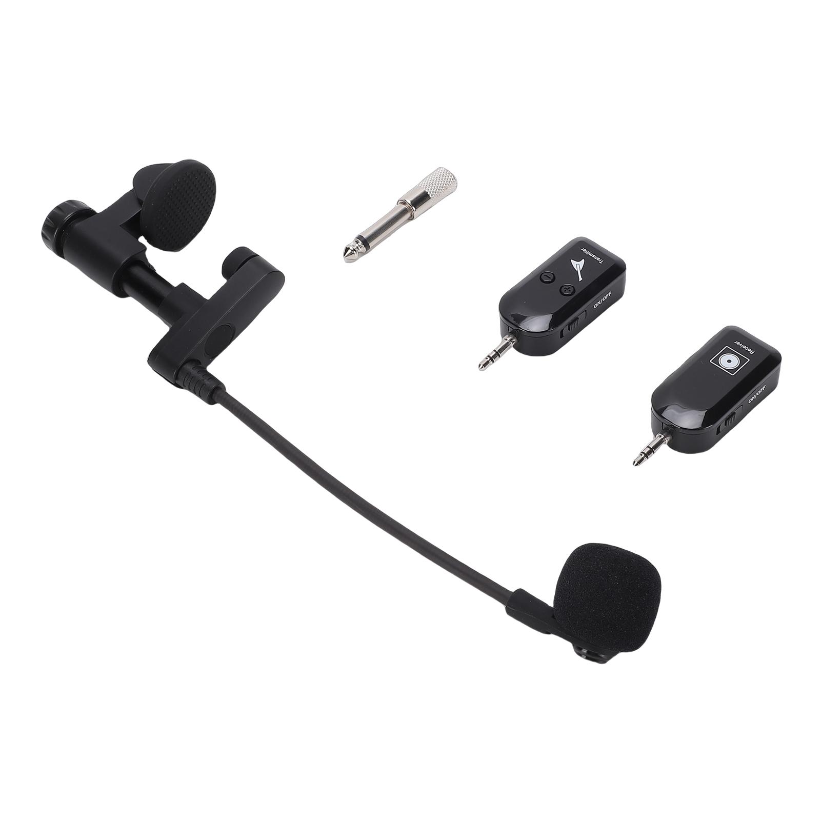 Wireless Instrument Microphone 2.4G Violin Cello Guitar Clip On Condenser Mic for Stage Performance Band
Wireless Instrument Microphone 2.4G Violin Cello Guitar Clip On Condenser Mic for Stage Performance Band