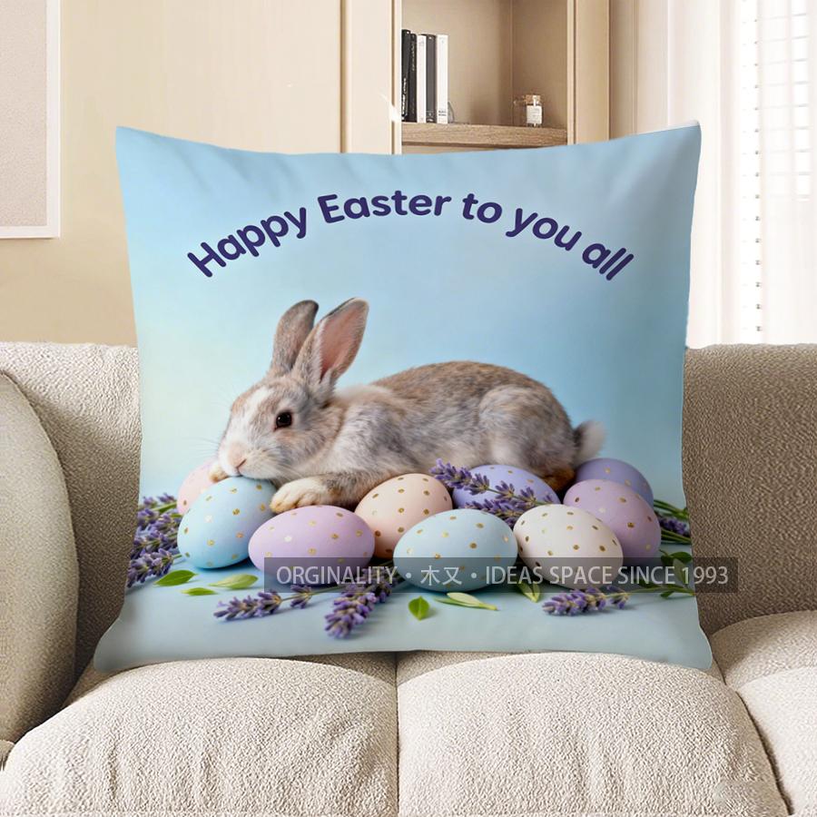 2D Happy Easter Bunny With Colorful Eggs Pillow Pattern Cushion Cover Suitable For Sofa Bedroom Car Pillow Cover 40x40cm
2D Happy Easter Bunny With Colorful Eggs Pillow Pattern Cushion Cover Suitable For Sofa Bedroom Car Pillow Cover 40x40cm