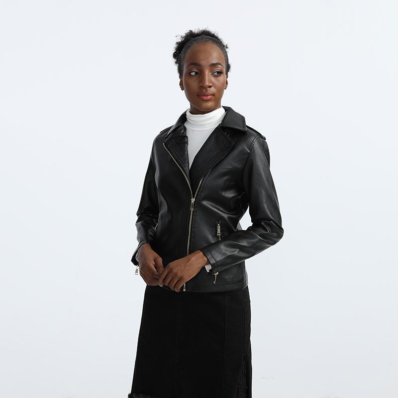 Осенне-зимняя приталенная куртка из искусственной кожи с воротником с лацканами и длинным рукавом на молнии M-XXL
Осенне-зимняя приталенная куртка из искусственной кожи с воротником с лацканами и длинным рукавом на молнии M-XXL