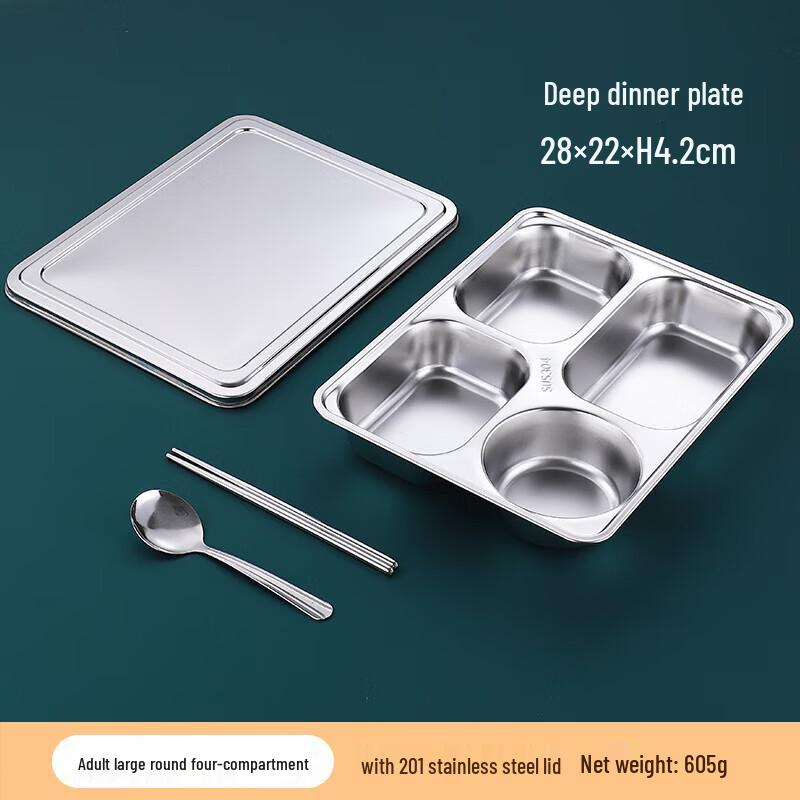 Stainless Steel Deep Divided Lunch Box with Lid
Stainless Steel Deep Divided Lunch Box with Lid
