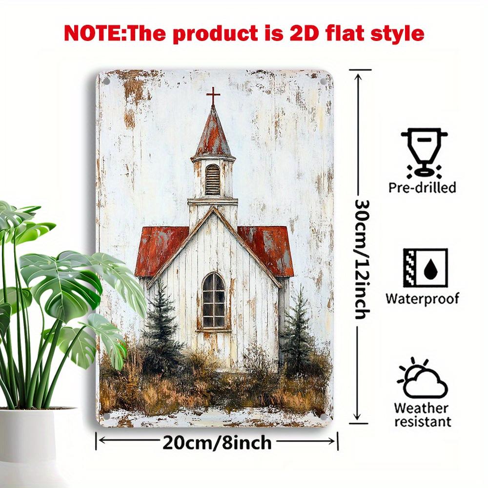 Vintage Rustic Church Metal Wall Sign x Inches Iron Decor Art for Home Bar Farmhouse Man Cave 20x30cm(7.8x11.8inch)
Vintage Rustic Church Metal Wall Sign x Inches Iron Decor Art for Home Bar Farmhouse Man Cave 20x30cm(7.8x11.8inch)