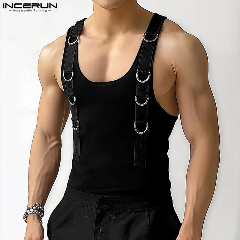 INCERUN Mens Summer Sleeveless Patchwork Strap Solid Color Casual Tank Tops коричневий
INCERUN Mens Summer Sleeveless Patchwork Strap Solid Color Casual Tank Tops коричневий