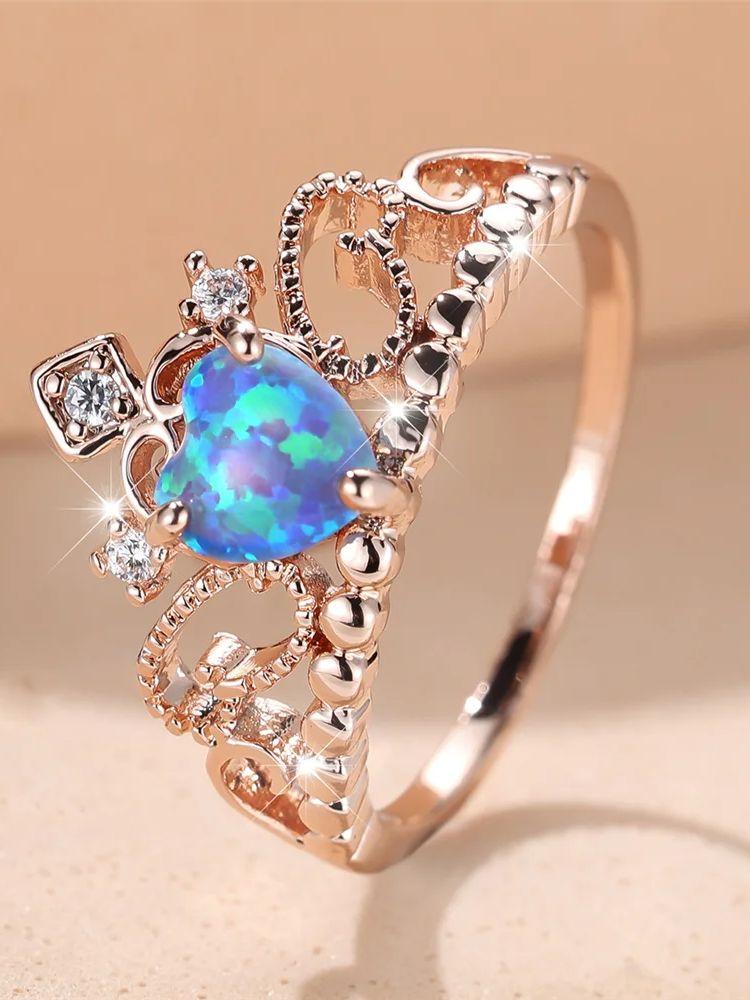 Trendy Blue Opal Love Heart Crown Vintage Rose Gold Color Wedding Bands Engagement Rings For Women Men Minimalist 10
Trendy Blue Opal Love Heart Crown Vintage Rose Gold Color Wedding Bands Engagement Rings For Women Men Minimalist 10