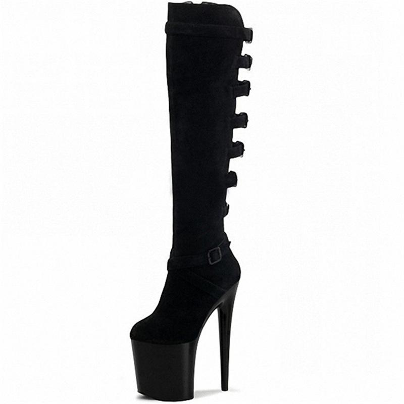 20Cm super high heel fashion boots high tube women s adhesive bottom black one size round head waterproof table strap 46 чорний
20Cm super high heel fashion boots high tube women s adhesive bottom black one size round head waterproof table strap 46 чорний