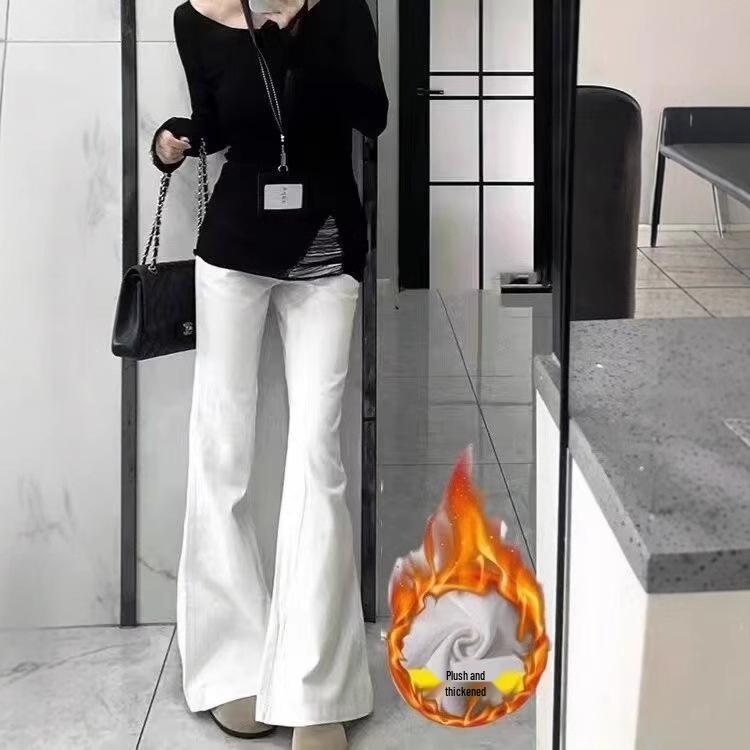 2024 Women s White Fleece-Lined High-Waisted Micro-Flare Jeans - Slimming Wide-Leg for Autumn/Winter 3XL белый
2024 Women s White Fleece-Lined High-Waisted Micro-Flare Jeans - Slimming Wide-Leg for Autumn/Winter 3XL белый