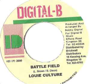 7inch Record LOUIE CULTURE - Battle Field NONE Digital-B 2000 Jamaica Reggae, Ska & Dub Used
7inch Record LOUIE CULTURE - Battle Field NONE Digital-B 2000 Jamaica Reggae, Ska & Dub Used