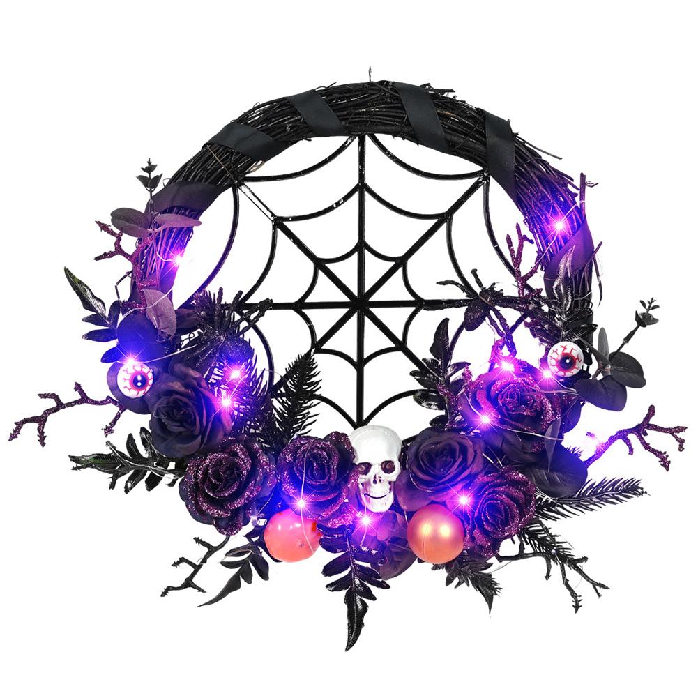 Halloween Wreath With Led Lights, Scary Halloween Rose Web Wreath Horror Skull Vine Wreath Decoration For Front Door Walls Fireplace Windows Skull vine wreath
Halloween Wreath With Led Lights, Scary Halloween Rose Web Wreath Horror Skull Vine Wreath Decoration For Front Door Walls Fireplace Windows Skull vine wreath