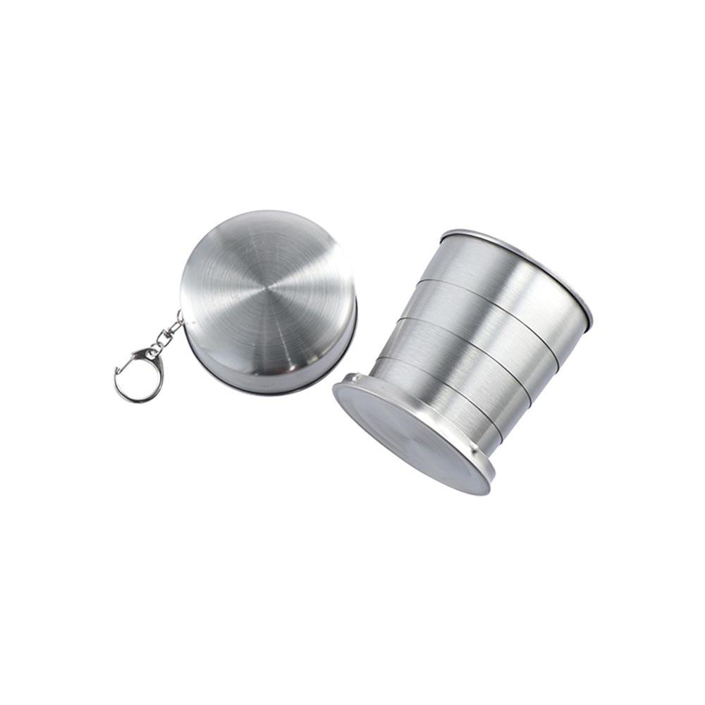 Keychain Retractable Cup Folded Collapsible Cups Stainless Steel Folding Cup Coffee cup 150ML
Keychain Retractable Cup Folded Collapsible Cups Stainless Steel Folding Cup Coffee cup 150ML