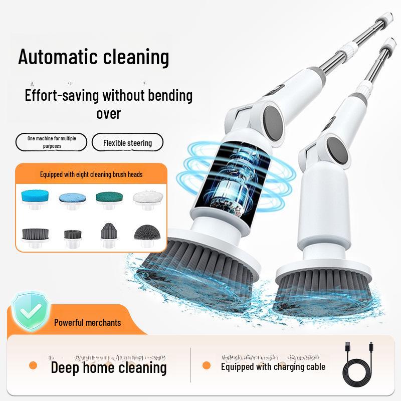 9-in-1 Waterproof Digital Display Retractable High-Power Multi-Function Electric Cleaning Brush for Kitchen & Bathroom YMG-821 білий/помаранчевий
9-in-1 Waterproof Digital Display Retractable High-Power Multi-Function Electric Cleaning Brush for Kitchen & Bathroom YMG-821 білий/помаранчевий