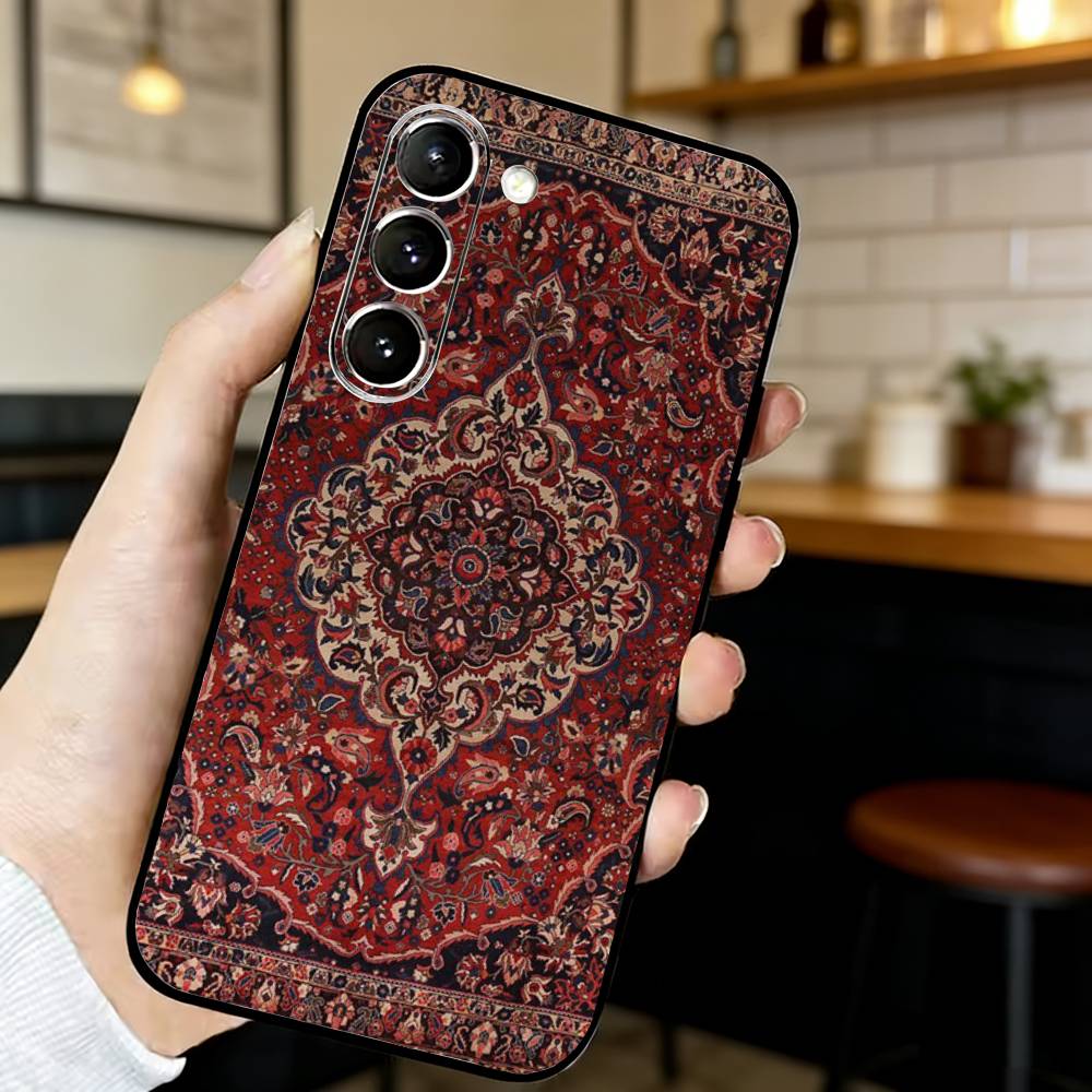 Persian Carpet Floral Pattern Phone Case For Samsung S25,24,23,22,30,21,10,9,Ultra,Plus,Lite,FE,Black Soft Case Samsung S25
Persian Carpet Floral Pattern Phone Case For Samsung S25,24,23,22,30,21,10,9,Ultra,Plus,Lite,FE,Black Soft Case Samsung S25