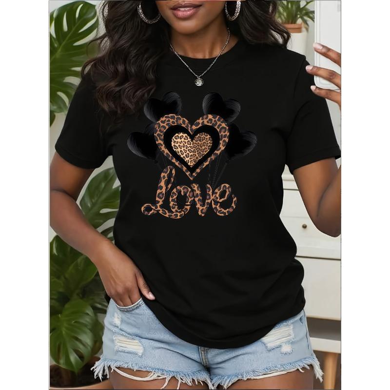 European size Women s Valentine s Day LOVE Balloon Heart Print Blouse - Short Sleeve Round Neck Top with Cute Love Balloons 4XL чорний
European size Women s Valentine s Day LOVE Balloon Heart Print Blouse - Short Sleeve Round Neck Top with Cute Love Balloons 4XL чорний