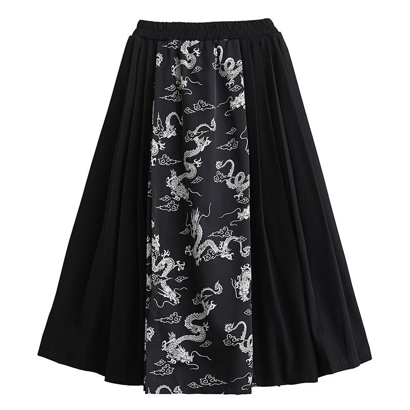 Черная винтажная летняя повседневная свободная длинная женская юбка с высокой талией больших размеров
Черная винтажная летняя повседневная свободная длинная женская юбка с высокой талией больших размеров