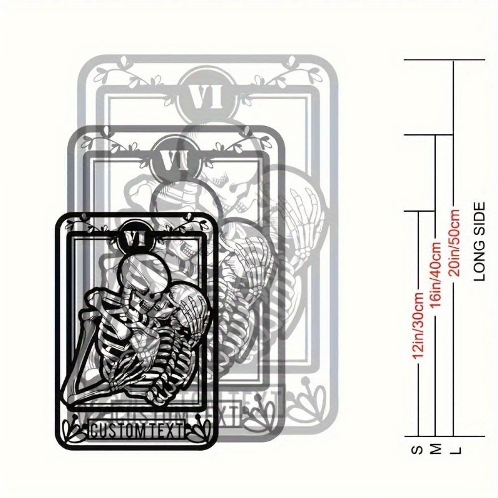 Unique Custom Metal Wall Art Skeleton Couple Gothic Eternal Love for Halloween Day of the Dead Home Decor 30cm
Unique Custom Metal Wall Art Skeleton Couple Gothic Eternal Love for Halloween Day of the Dead Home Decor 30cm