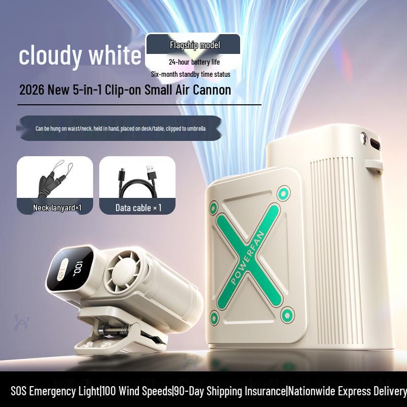 5-in-1 Multifunctional Handheld Fan: Waist & Neck Hanging, Desktop & Umbrella Clip, USB Rechargeable, Low Noise, Strong Wind Handheld/Waist/Neck/Desktop Clip Fan
5-in-1 Multifunctional Handheld Fan: Waist & Neck Hanging, Desktop & Umbrella Clip, USB Rechargeable, Low Noise, Strong Wind Handheld/Waist/Neck/Desktop Clip Fan