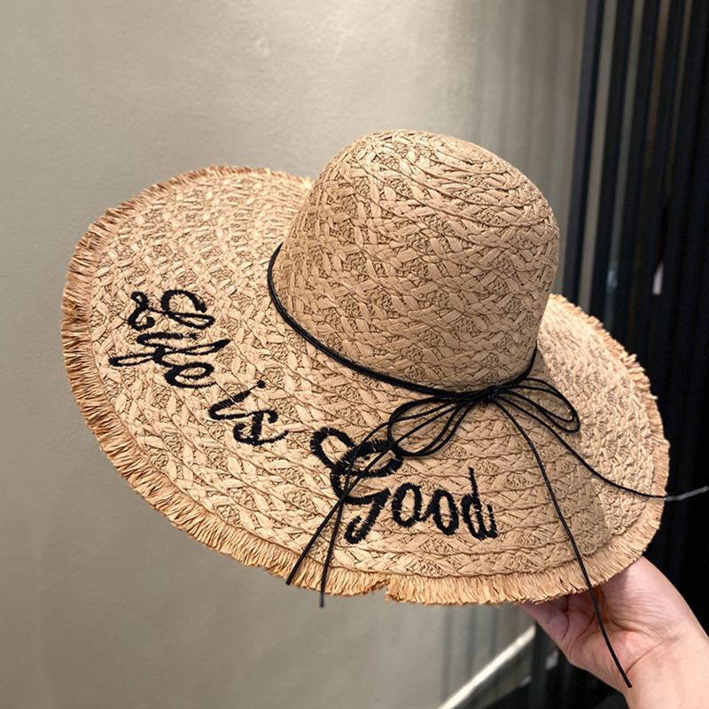 Straw hat woven embroidery letters oversized brim straw hat women s summer outdoor face small sunshade sun protection beach sun hat
Straw hat woven embroidery letters oversized brim straw hat women s summer outdoor face small sunshade sun protection beach sun hat