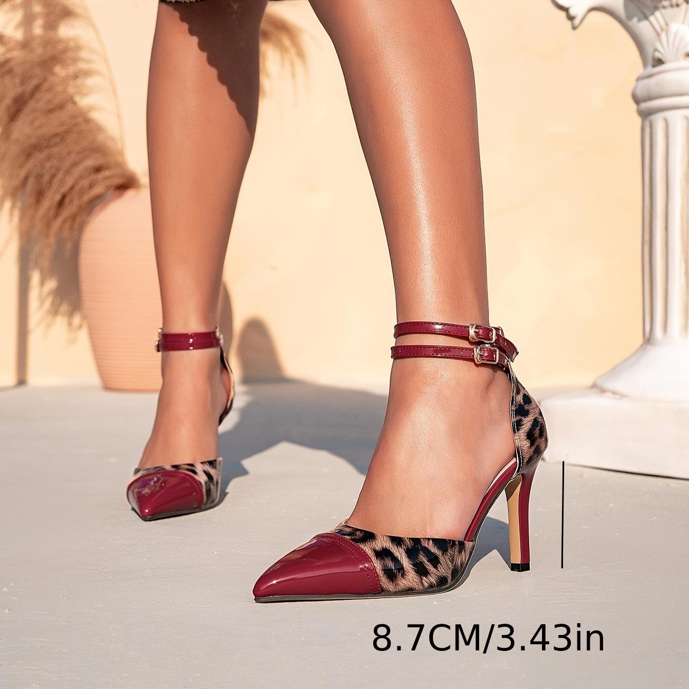 Women s high heels red mixed color fashion leopard print high heels women s stiletto high heels buckle fashion pointed simple high heels 42
Women s high heels red mixed color fashion leopard print high heels women s stiletto high heels buckle fashion pointed simple high heels 42